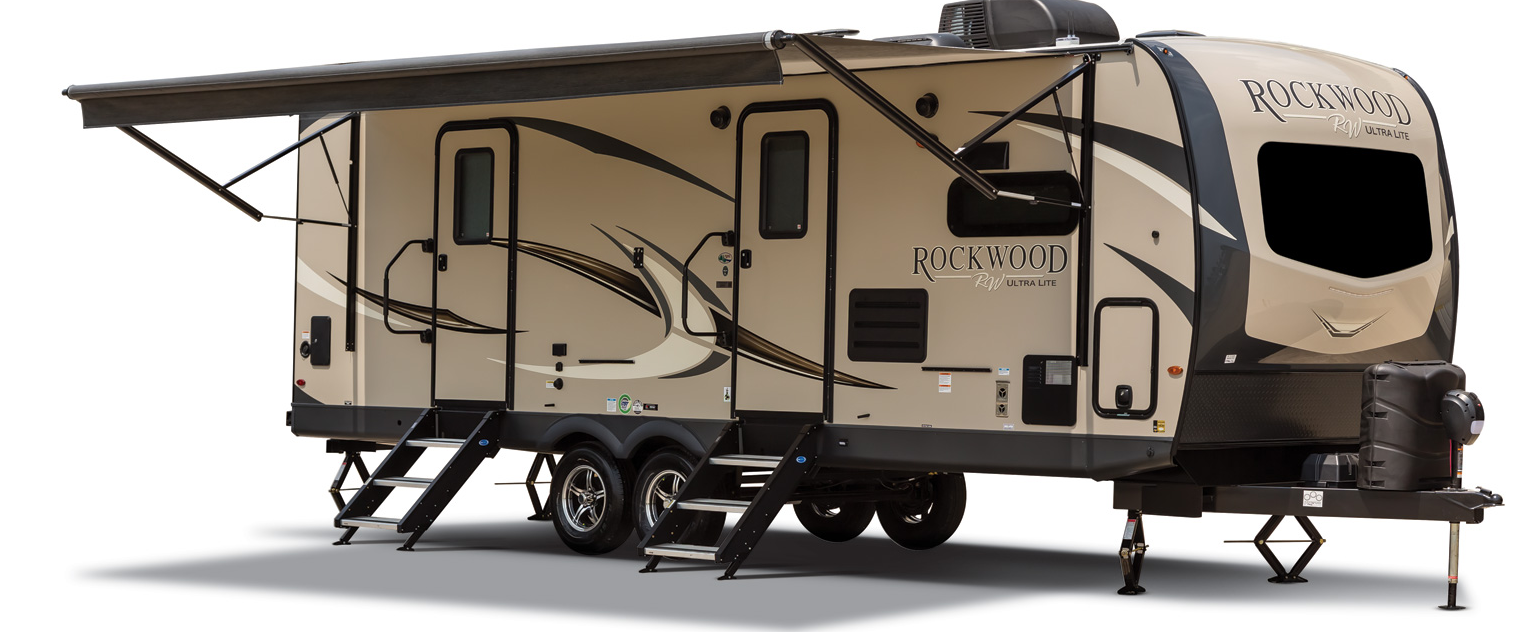 rockwood travel trailer rear living